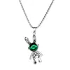 Collar de Conejo Mecánico Móvil ins Accesorios Colgantes Hip-Hop para Hombres y Mujeres Conejo de Ópalo Cadena para Suéter Versátil