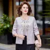 Nuevo Estilo Otoño/Invierno 2026 Abrigo para Mamá, Moda Casual para Mujeres de Mediana Edad, Tallas Grandes, Corte Amplio, Adelgazante, Versátil Cardigan de Corte Ajustado