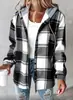 2024 Europeo y Americano Casual Aliexpress Amazon Más Vendido para Mujer Cuadros Grandes Ropa de Abrigo para Mujer Cuadros Otoño e Invierno Nuevo Estilo