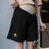 Shorts de maternidad, leggings finos de verano como abrigo exterior, pantalones de seguridad, pantalones casuales de tiro bajo hasta la rodilla, pantalones de verano para maternidad