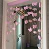 Coração de menina nó vermelho KT amor sala de estar cortina de entrada decorativa cortina de porta de cortina decorativa cortina de porta divisória de porta cortina de linha de divisória de cortina de cortina de linha