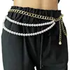 Joias Transfronteiriças Europeias e Americanas Retro Simples Pérola Artificial Corrente de Cintura Camada Única para Vestido Sexy Fashion para Mulheres