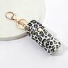Chaveiro envelope vermelho boca estampa de leopardo couro pu transfronteiriço pingente acessórios carro bolsa pingente pequenos acessórios celular presente