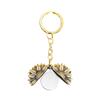 Llavero transfronterizo en stock girasol en blanco material para impresión láser a color regalo festivo letras llavero de metal
