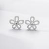 Venda ao vivo Luz Luxo Completo Diamante Girassol Imitação Moissanite Clavícula Corrente Pingente Anel Brincos Três Peças Jóias terno