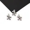 Pingente de Cavalo de Liga de Prata Vintage do Xizang Acessório para Pulseira e Colar Feito à Mão Charme Peças de Joia