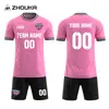 Camisetas de Fútbol para Hombre Transfronterizas Hechas a Medida Sublimación Impresión de Cuerpo Completo Transpirables de Secado Rápido Conjunto de Camisetas de Fútbol Venta al por Mayor