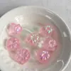 Gravata borboleta mágica de abóbora iridescente fosca UV acrílico DIY contas com furo reto pingente de corrente de celular acessório para pendurar