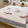 Conjunto de 3 Peças Colchonete Fresco 3D Classe A Verão Bordado Mat de Seda Gelada Lavável à Máquina Ar Condicionado Infantil Colchonete Macio Quarto Infantil
