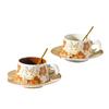Estilo Pastoral Sentido Avanzado Cerámica Taza de Café Platillo Traje Estilo Sentido Avanzado Taza de Té de la Tarde Taza de Agua para el Hogar Base