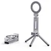 Trípode Magnético 360 Clip Ajustable Plegable Soporte Magnético para Teléfono Mini Trípode Magnético de Aluminio para Teléfono para iPhone y para MagSafes