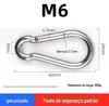 Mosquetão de Escalada M4-M12 Fivela de Segurança Anel de Engate Rápido Galvanizado Gancho de Travamento Automático de Aço Inoxidável