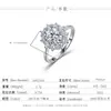 Anillo de moissanita de plata S925, hecho a mano con detalles florales, certificado por GRA, anillo de boda transfronterizo más vendido