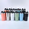 Taza Termo para Coche de Vacío de Doble Capa 30oz Acero Inoxidable Taza de Café Portátil Taza para Coche con Popote Taza Creativa para Hielo