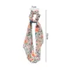 2025 Nuevo Scrunchie Floral Retro Estilo Coreano Goma para el Pelo Pañuelo de Seda Cuerda para el Cabello Diadema Banda Elástica para Mujer