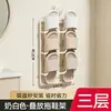 Estante para pantuflas de baño con ventosa, colgador de almacenamiento de pantuflas detrás de la puerta, herramienta mágica para ahorrar espacio para personas perezosas, montado en la pared para baño/inodoro