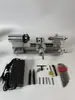 Mini torno de escritorio modelo de enseñanza, mini torno pequeño de escritorio para bricolaje y uso doméstico