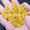 Contas de Abóbora de Jade Amarelo Contas Redondas Contas Soltas de Jade Quartzo Tipo Gelo Pedra de Jade Cabaça da Fortuna Contas de Jade Pulseira DIY Colar Contas para Joias