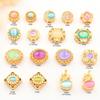 Cuentas sueltas de piedra con incrustaciones de oro antiguo, cuentas de transferencia, pulsera, collar, accesorios, pulsera con cuentas, accesorios de bricolaje, cuentas al por mayor