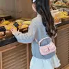 Bolso de Mano para Niñas con Lazo Dulce y Lindo Estilo Coreano Moda Color Sólido Bolso Cruzado para Bebé Nuevo Bolso de Accesorios para Niños