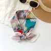 100% Algodón Diseño Coreano Cuadros Azules Cuadrado Pequeño Bufanda para Mujer Primavera Verano Versátil Combinación Camisa Decoración Bufanda Pequeña para Cuello Bufanda de Seda