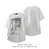 Camiseta Retro Americana Vintage Estampada de Manga Curta para Homens e Mulheres, Fina de Verão, Respirável, Tendência, Solta, Casual, Top com Gola Redonda