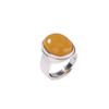 Anillo de plata de ley Yilu S925 con diseño de cera de abejas, estilo retro, sencillo, con forma de huevo, neutral, elegante, a la moda, combinable con todo.