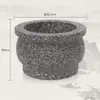 Queimador de Incenso em Escultura de Pedra Queimador de Incenso de Templo Suprimentos para Queimador de Incenso de Pedra para Uso Doméstico Queimador de Incenso de Pedra para Usuário Externo Queima de Incenso ao Ar Livre Bacia Redonda de Pedra Esculpida