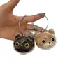 Lindo Colgante de Almacenamiento de Cabeza de Gato Grande, Caja Creativa Transparente para Guardar Pelo de Gato, Colgante de Almacenamiento de Gato Extra Grande
