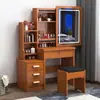 Tocador de Cajones con Espejo Deslizante Integrado, Popular entre Influencers Transfronterizos, Mesa de Maquillaje para Alquiler de Dormitorio, Venta al por Mayor, Diseño Sencillo