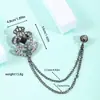 Suéter con Broche de Borla Corona de Diamante Retro Clásico Elegante de Dongdaemun, Corea del Sur, Joyería Pequeña para Mujer