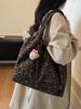 Popular Bolso Nuevo con Estampado de Leopardo Gran Capacidad para Mujer Otoño Casual Versátil Bolso Cubo Bolso Tote de Hombro para Viajes