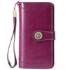 Cartera de mujer de cuero genuino con cremallera larga europea y americana, cartera de gran capacidad, bolsa funcional al por mayor de fábrica transfronteriza