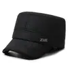 Gorra plana de invierno para hombres de mediana edad y ancianos, para papá y abuelo, a prueba de frío para exteriores, engrosada con forro polar para abrigar, gorra de algodón