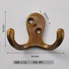 Herrajes de aleación de zinc Gancho superior e inferior para abrigos Gancho para abrigos Gancho sólido chino para abrigos Gancho de madera maciza Gancho vintage para pasillo