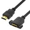 Cable de Extensión HDMI con Conector Hembra de Rosca, Versión 2.0, Macho a Hembra, Cable de Alta Definición, Longitud Extendida para Decodificador y TV