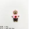 Oso de dibujos animados pintado oso navideño diy accesorios de resina belleza para teléfono móvil pegatina para refrigerador accesorios para el cabello accesorios de goma