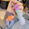 Llavero Creativo de Acrílico con Arena Líquida de Cangrejo y Diseño de Dinero para Año Nuevo, Lindo Colgante de Cangrejo Relleno de Aceite para Regalo