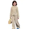 Conjunto de chándal con capucha para niña de estilo casual y relajado para primavera y otoño, nueva colección 2026, con un cárdigan con cremallera y pantalones de pierna ancha