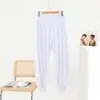 Pantalones casuales para casa de mujer de 3/4 de largo, modal fino de verano de corte holgado, ropa de estar para primavera/verano, adecuados para actividades en interiores y exteriores, pantalones de yoga con cordón