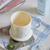 Taza de Lavado de Color Macarrón Estilo Girly con Diseño de Asa en Forma de Corazón, Adecuada para Uso en Casa, Estilo Pareja, Taza para Cepillarse los Dientes y Enjuague Bucal de Dormitorio Estudiantil