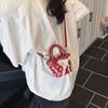 Bolso de Mano para Niña de Encaje con Lazo y Lunares, de Aspecto de Alta Gama, Estilo Fresco de Nicho, Mini Bolso Elegante Estilo Princesa