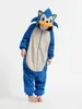 Pijama de Franela para Hombre y Mujer Kulomi Ao Bing Sonic Animal de Dibujos Animados para Otoño e Invierno