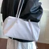 Bolsa de lona simples de grande capacidade para mulheres, novo modelo 2026, leve e versátil, adequada para o dia a dia, bolsa de ombro casual, bolsa de mão tote