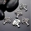 Al por mayor en stock Accesorios Hidráulicos para Árboles de Acero Inoxidable Accesorios Retro para Pulsera Collar Árbol de la Vida DIY