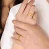 Sudáfrica Sikkim 13 Anillo de Mahjong Marea Nacional para Hombres y Mujeres Anillo Artístico Chapado en Cobre y Oro Arena Dorada Joyería al por Mayor