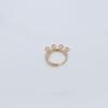 Anillo de banda de oro auténtico de 14 quilates que preserva el color, clip redondo para la oreja, accesorios para aretes caseros, aretes caseros, joyería semiacabada.