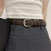 Jeans decorativos de estilo coreano para mulheres com cinto de couro de alta qualidade para todos os jogos