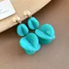 Colar Amazon transfronteiriço de coração com contas acrílicas coloridas, corrente para clavícula da moda europeia e americana, joia estilo para feriado