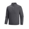 Suéter Masculino de Marca Tendência, Caimento Solto, Outono e Inverno, Gola Redonda, Tamanho Grande, Zíper, Colarinho Aberto, Jaqueta de Tricô, Top Casual
